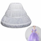 Girls  3 Hoops Petticoat Full Slip Flower Girl Crinoline Skirt