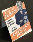 1948 Florian Za Bach Orchestra   Chicago Lasalle Hotel Table Tent Sign Violinist