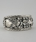 Vintage Navajo Sterling Silver Hand Deep Stamped Detailed Cuff Bracelet 64g