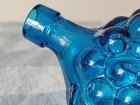 Vintage Aqua Blue Glass Grape Cluster Bottle Wine Decanter Italy 1960s Mcm Ombre