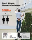 Vevor 12 5ft Telescoping Ladder Aluminum One-touch Retraction 330lbs Capacity