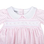 Nwt Magnolia Baby Pink Smocked Gingham Pima Cotton Check Gown Newborn Nb Girls