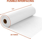 Light Weight 17in X 30yd White Iron On Non-woven Fusible Interfacing  Single-sid