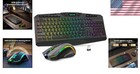 Elite Gaming Keyboard Mouse Wireless Tri-mode Rgb 4800 Dpi Rechargeable For Wins