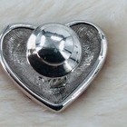 Swarovski Rhinestone Crystal Usa Flag Heart Lapel Pin 4th Of July Patriotic