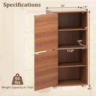 2-door Storage Cabinet With Adjustable Shelves Kitchen Buffet Cabinet With 2