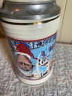 Vtg Steven   s Point Brewery 1991 Happy Holidays Christmas Beer Stein Mug  270 Le