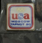 Nip  Usa 1980 Moscow Summer Olympic Team Games Rings Lapel Pin Pinback