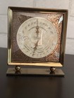 Mcm Decor Square Brass Framed Wittnauer Humi-therm Desk Weather Station working