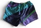 Vintage Speedo Men   s Swim Trunks M Colorblock Drawstring Elastic Waist Lined