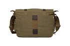 Vintage Military Leather Canvas Laptop Bag Messenger Small--13       Army Green