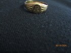 Art Dec   18kt Yellow Gold Solitaire Baby Ring With R For Remembrance Size 4