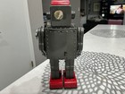 Vintage 1960s Japanese Robot Horikawa Gear Robot Tin Plate Wind Up Robot Working