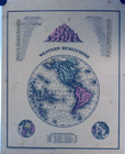 Map Of The Western Hemisphere - By S  Augustus Mitchell  - 1875 Antique Map