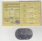 Lot Nva Ddr East German Military Id Booklet Camo Bag Dog Tag Draft Notice 1972