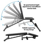 Training Weight Lifting Bench Adjustable Utility Bench Workout Exercise Black