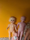 Renwal 3  Doll Jointed Hard Plastic  And 3 O Hard Plastic Vintage Dolls Lot Of 4