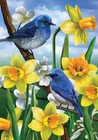 Briarwood Lane Bluebirds And Daffodils Spring House Flag