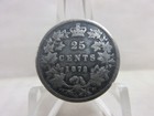 1872-h Canada 25 Cents World Foreign Silver Coin With Die Variety Victoria Km  4