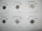   Lot Of 6   Newfoundland 5 Cents 5c Silver Coins Queen Victoria Various Years
