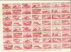 Complete Sheet Of 64 Cinderella Stamps Scanned In 2 Halves Mnh Full Gum