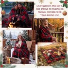 10 Pieces Christmas Plaid Throw Blankets Bulk 50  X 60  - Buffalo Red green