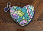 Vera Bradley Heart Keychain In Purple Multi Color Zip Close New Without Tag
