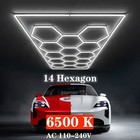14 Grid Hexagon Garage Lights System Honeycomb Hex Led Light For Garage Gym Us