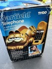 Vintage 80 s Tyco Garfield Landline Telephone Eyes Open And Close New In Box