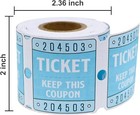 250 Raffle Tickets  50 50 Double Roll Tickets For Raffles  Carnival  Door Prizes