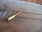 Vintage  8 X 1-1 2  Solid Brass Slotted Flat-head Wood Screw Lot Of 4 Usa