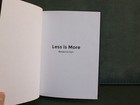 Less Is More By Benjamin Earl Magic Book Hardbound Vanishing Inc  2017