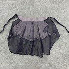 Vintage 1960s Black White Sheer Princess Apron Deadstock Sexy Maid Costume