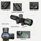 Compact 3-9x40 Rifle Scope Mil-dot Reticle Hunting Optical Gun Scope With Mounts