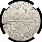 Spanish Colonial Era  Philip V  Silver 2 Reales  1721-m A  Ngc Xf Details