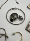 Junk Drawer Lot Vintage  Belt  Jewelry  Ring  Earrings And More