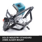 52cc 2 Stroke Post Hole Digger With 2 Bits Gas Powered Earth Auger Drill Machine