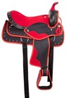 Horse Saddle Red Coduratrail Barrel Synthetic Western Pleasure 13 -18  Free Ship