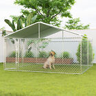 6 5ft   10ft Large Outdoor Dog Run House Pet Cage Enclosure Playpen Chain Link