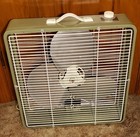 Vintage All Metal Box Fan  21-3 4  Square Superlectric Model 2066 3-speed  Clean