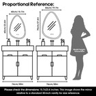 16x24 Led Lighted Bathroom Mirror - Irregular Vanity Mirror  Anti-fog  Dimmable