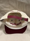 Vintage Tommy Armour Golf Hat Cap Strap Back Burgundy Beige Golfing 90s