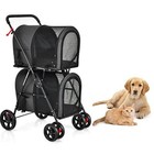 Double Pet Stroller Foldable For 2 Dogs Cats Travel Jogger Carrier Crate New