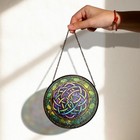 Celtic Knot Stained Glass  Intricate Interwoven Design  Home Window Art  Irish