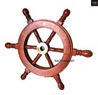 Nauticalmart Ship Wheel 6  Wood And Brass Nautical Decor