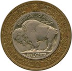 1936 Lucky Charm Most Worthy Cause Encased Buffalo Nickel Good Luck Token