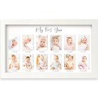 My First Year Photo Frame 12 Months Baby Picture Frame For Newborn Alpine White