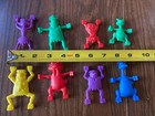 Vintage Plastic Stackable Toys Fred Flintstone Betty Pebbles Dino Barney 70s