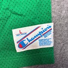 Vintage Champion Football Jersey Mens Large Green White Mesh V-neck Striped