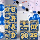 Graduation Decorations 2026  4pcs Graduation Balloon Boxes With Blue And Gold